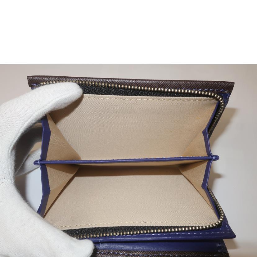 KATHARINE HAMNETT キャサリンハムネット/二つ折り財布 ダークブラウン//SAランク/65