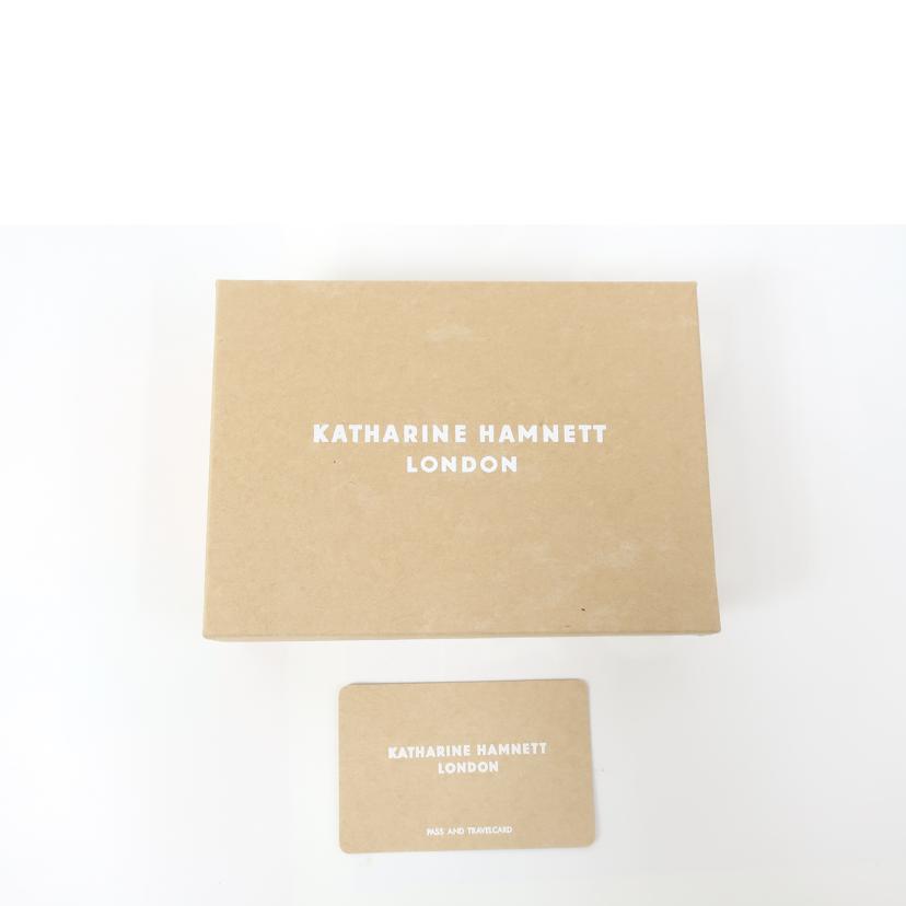 KATHARINE HAMNETT キャサリンハムネット/二つ折り財布 ダークブラウン//SAランク/65
