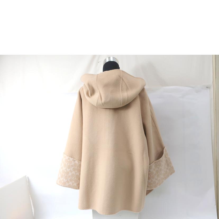 COACH コーチ/ウールポンチョ コート ケープ シグネチャー M/Lサイズ ベージュ/CL278//Aランク/65