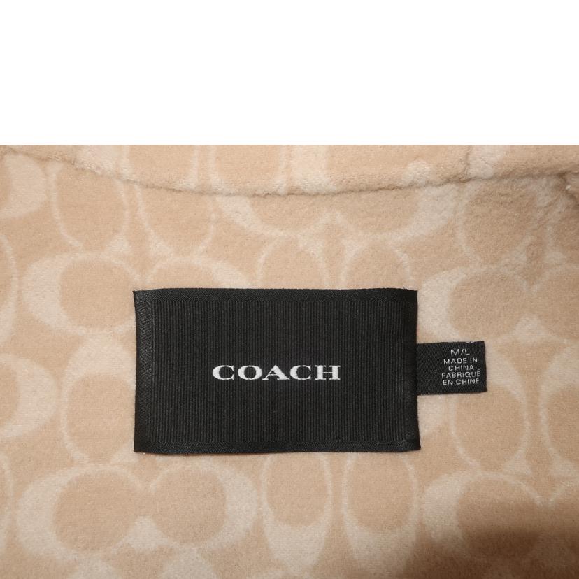 COACH コーチ/ウールポンチョ コート ケープ シグネチャー M/Lサイズ ベージュ/CL278//Aランク/65