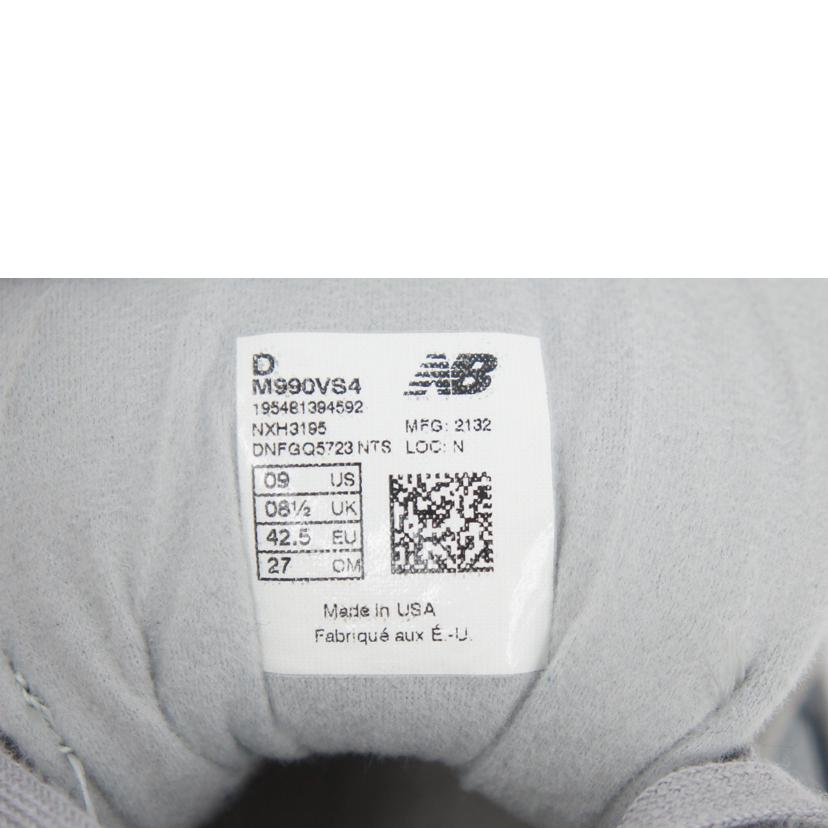 NB ニューバランス/990VS4/グレー/M990VS4//サイズ:27cm/ABランク/75