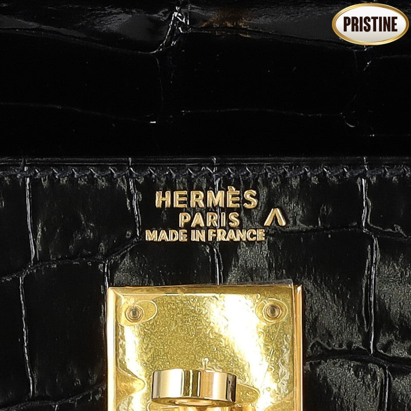 HERMES エルメス/ケリー28/クロコポロサス/ゴールド金具/001859CC//□A刻*/SAランク/24
