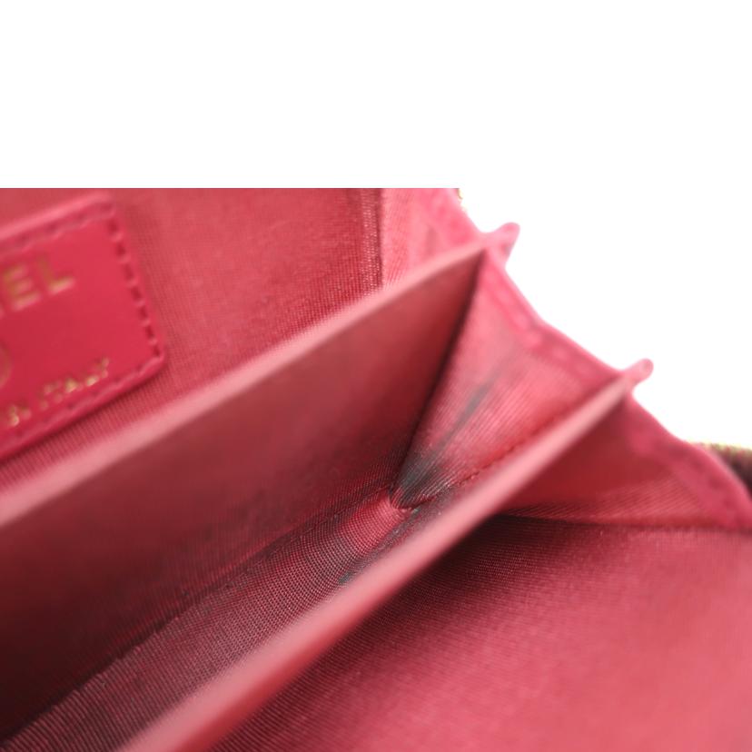 CHANEL シャネル/ココマーク マドモアゼル ラムスキン コインケース 小銭入れ ホットピンク//Bランク/65