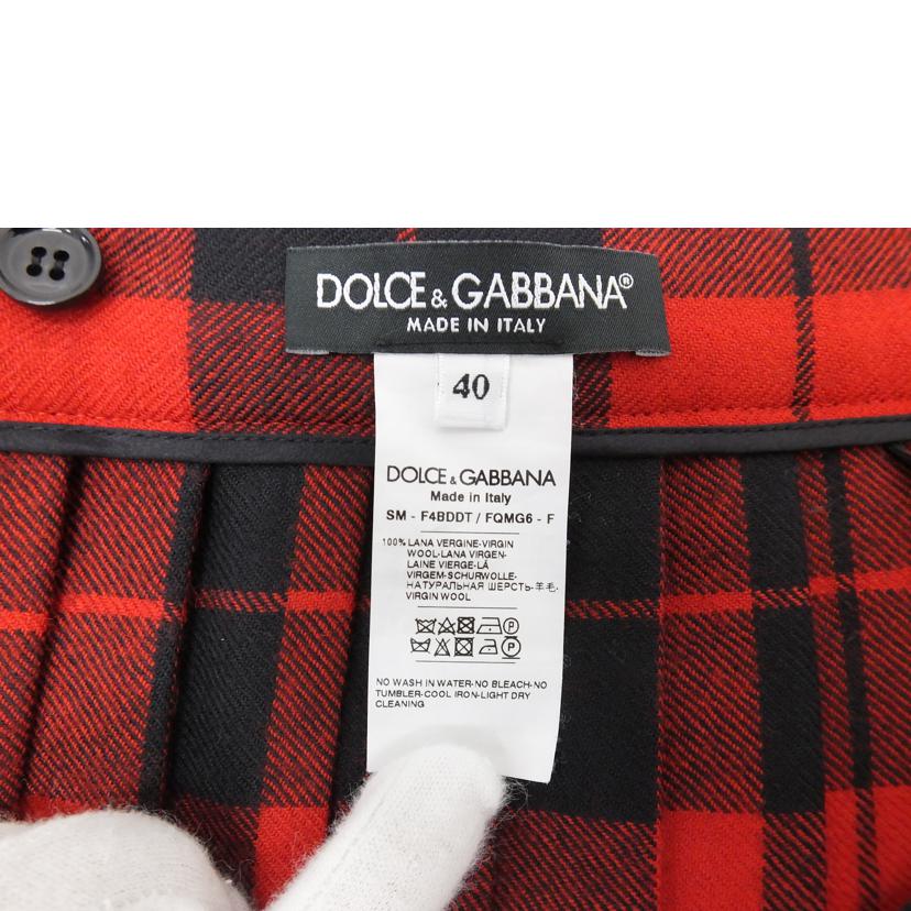 D&G ドルチェアンドガッバーナ/チェック柄プリーツスカート/サイズ40/SM-F4BDDT/FQMG6-F//ABランク/88