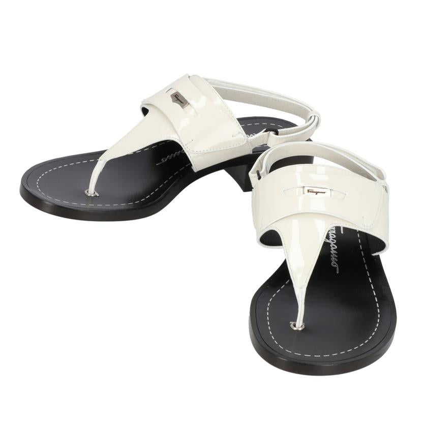 Ferragamo フェラガモ/バックストラップエナメルレザーサンダル//サイズ:6/SAランク/91