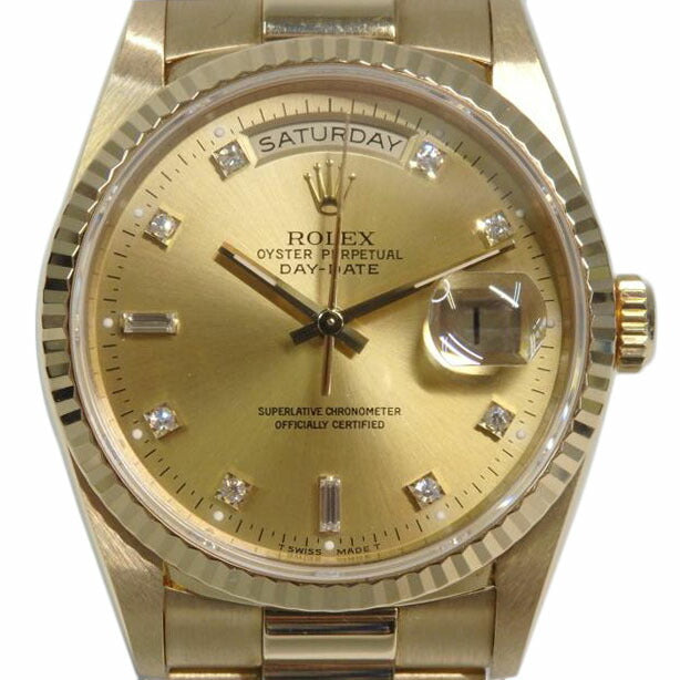 ROLEX ロレックス/デイデイト/金無垢/10Pダイヤ/18238A//S61****/Aランク/84