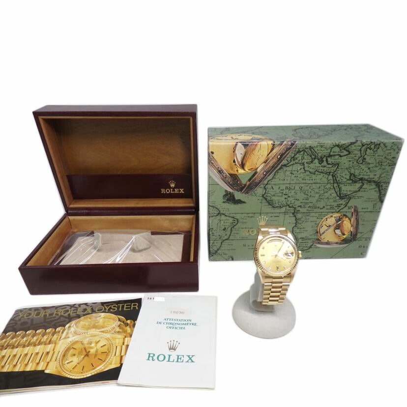 ROLEX ロレックス/デイデイト/金無垢/10Pダイヤ/18238A//S61****/Aランク/84