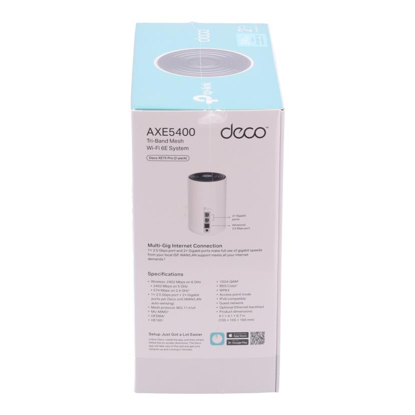 TP-Link TPリンク /無線ルーター Wi-Fi6E/Deco XE75 Pro AXE5400//22492R3X00136/Sランク/05