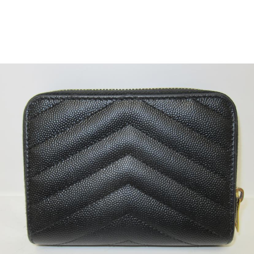SAINT LAURENT/二つ折り財布/YSLロゴ・レザー/GUF403723//031*/Bランク/63