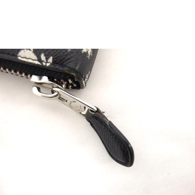 COACH コーチ クロスグレイン レザー アコーディオンジップ/ラウンドファスナー長財布/フラワープリント/52777//L14**/Bランク/04