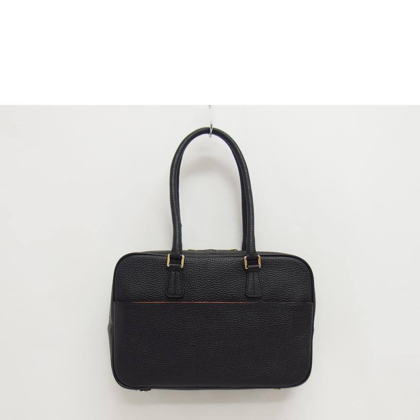 A.D.M.J. エーディーエムジェイ/シュリンクレザー/ボストンバッグ/ブラック//Aランク/04