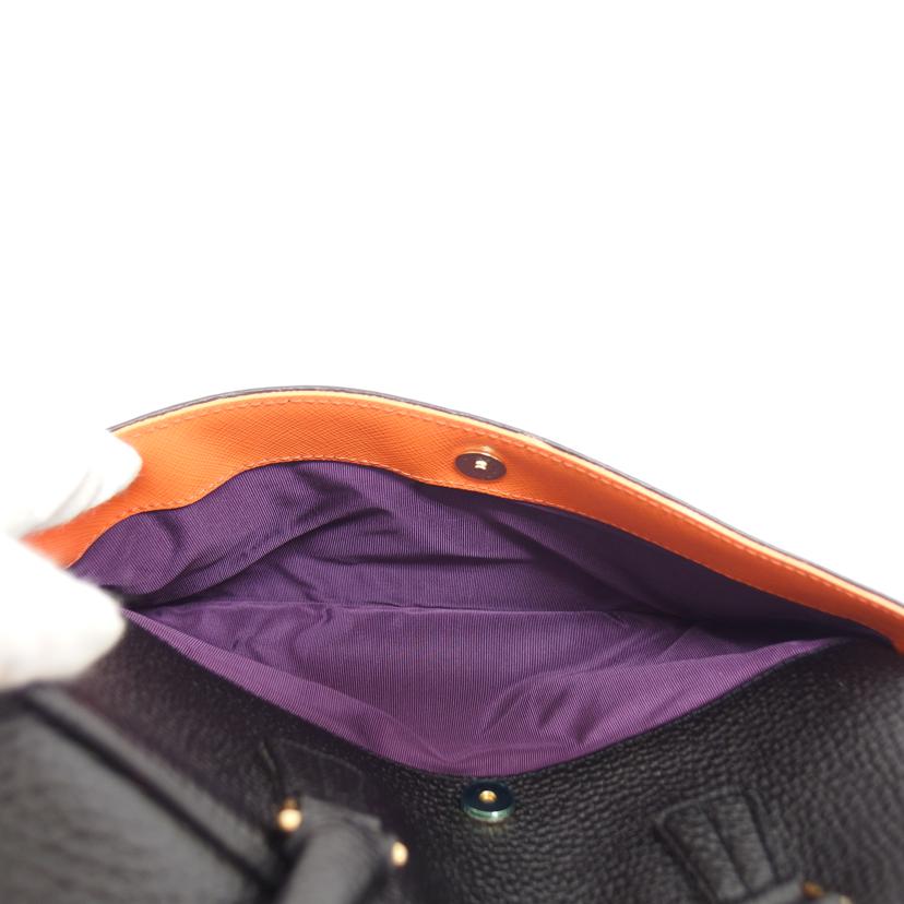 A.D.M.J. エーディーエムジェイ/シュリンクレザー/ボストンバッグ/ブラック//Aランク/04