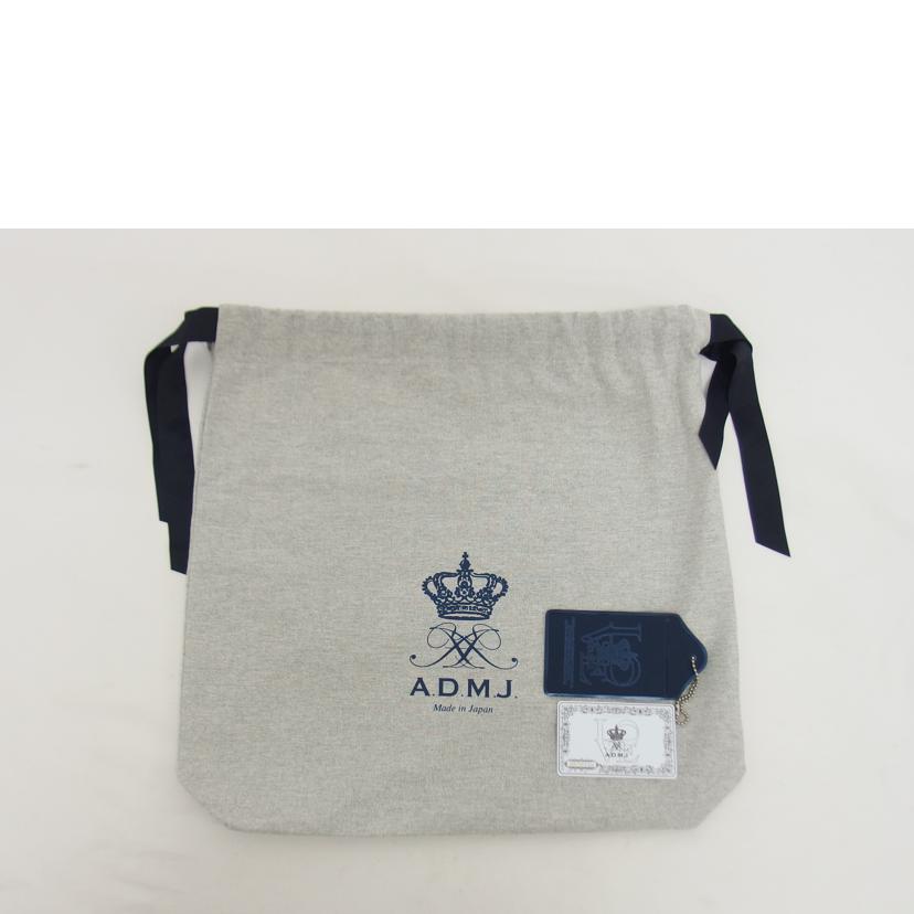 A.D.M.J. エーディーエムジェイ/シュリンクレザー/ボストンバッグ/ブラック//Aランク/04