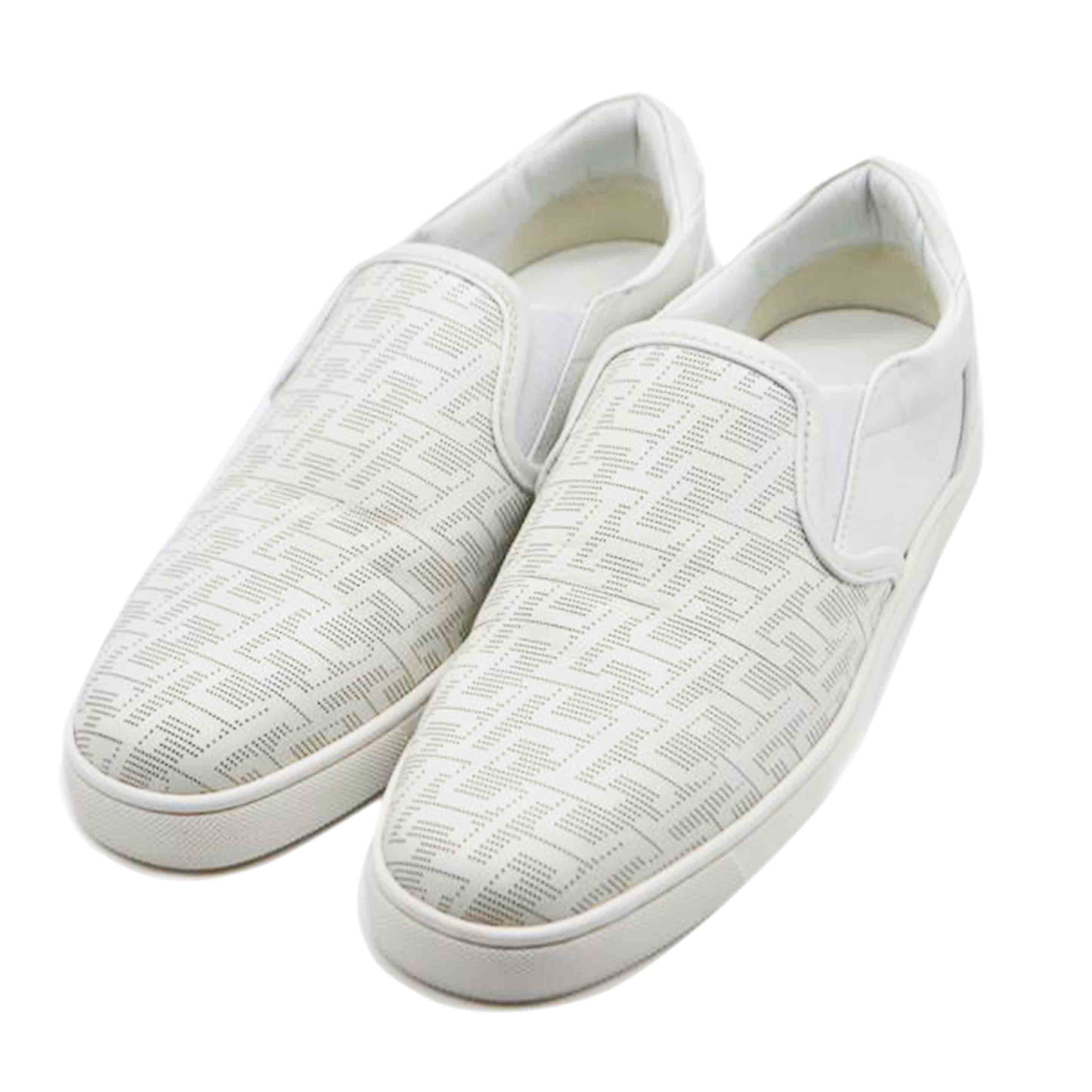 C.Louboutin クリスチャンルブタン/セーラーボートホワイトレザースリッポン/24.5cm/1230214//ABランク/89
