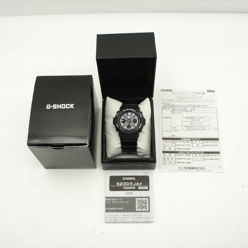 CASIO カシオ/G-SHOCK/ 電波ソーラー/ ブラック/AWG-M100BW//523*/Bランク/70