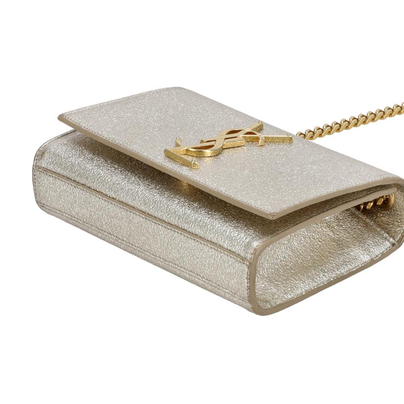 SAINT LAURENT サンローラン/ ケイトメタリックレザーチェーンショルダー /354121//UF.****/Aランク/24