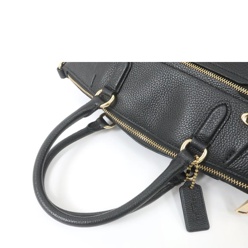 COACH コーチ/ペプルド レザー エリス サッシェル 2WAYショルダーバッグ ブラック/79316//ABランク/65