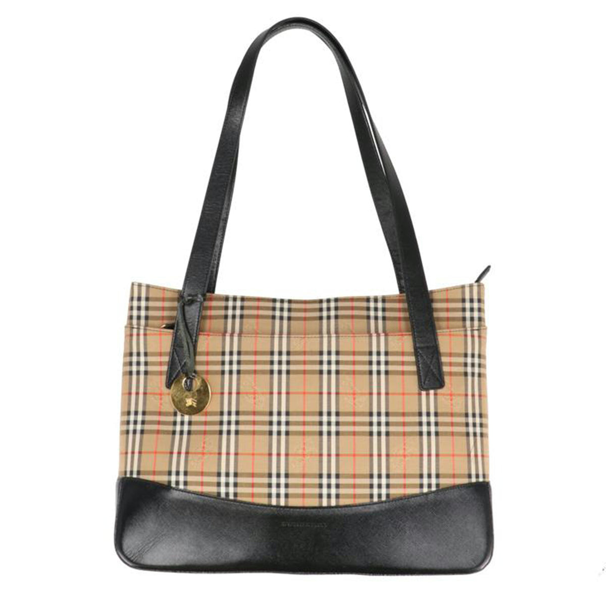 BURBERRY バーバリー/ヘイマーケットチェック シャドウホース ショルダー ハンドバッグ //Aランク/24