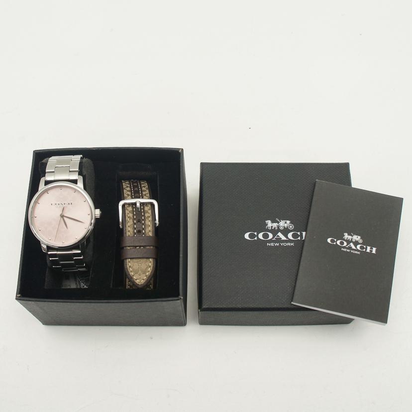 COACH コーチ/グランド/レディース/クオーツ/替ベルト付/14000088//CA.*************/Aランク/20