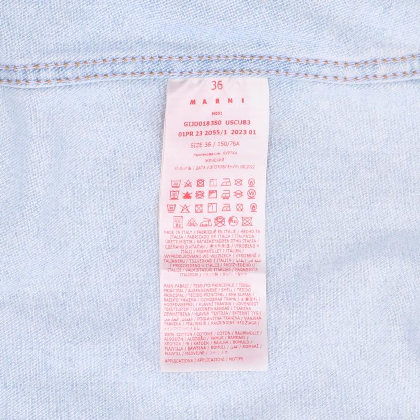 MARNI マルニ/OVERFIT DENIM エンブロイダリードジャケット/GIJD0183S0//サイズ:36/Aランク/91