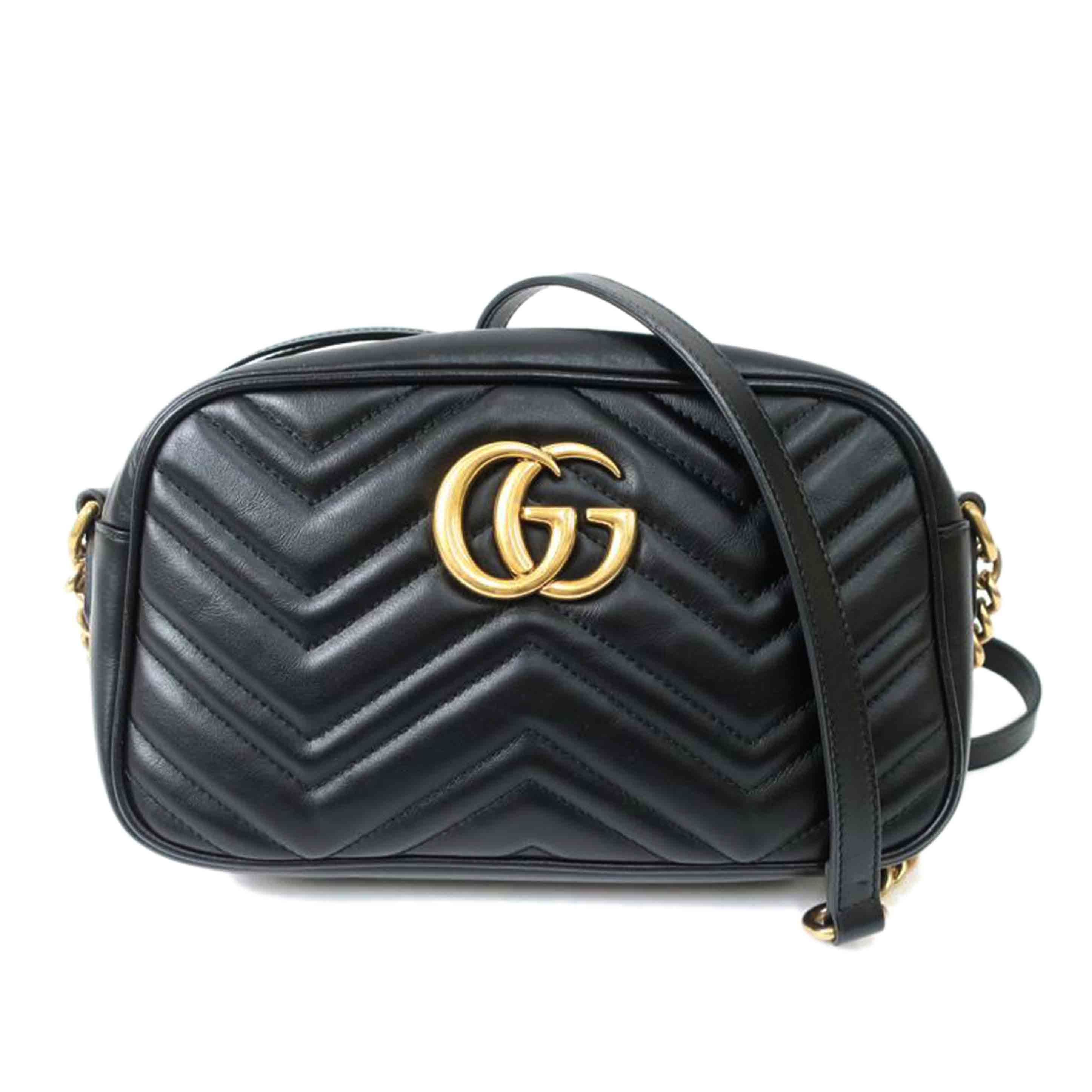 GUCCI グッチ/マーモントショルダーバッグ ブラック/447632//ABランク/65