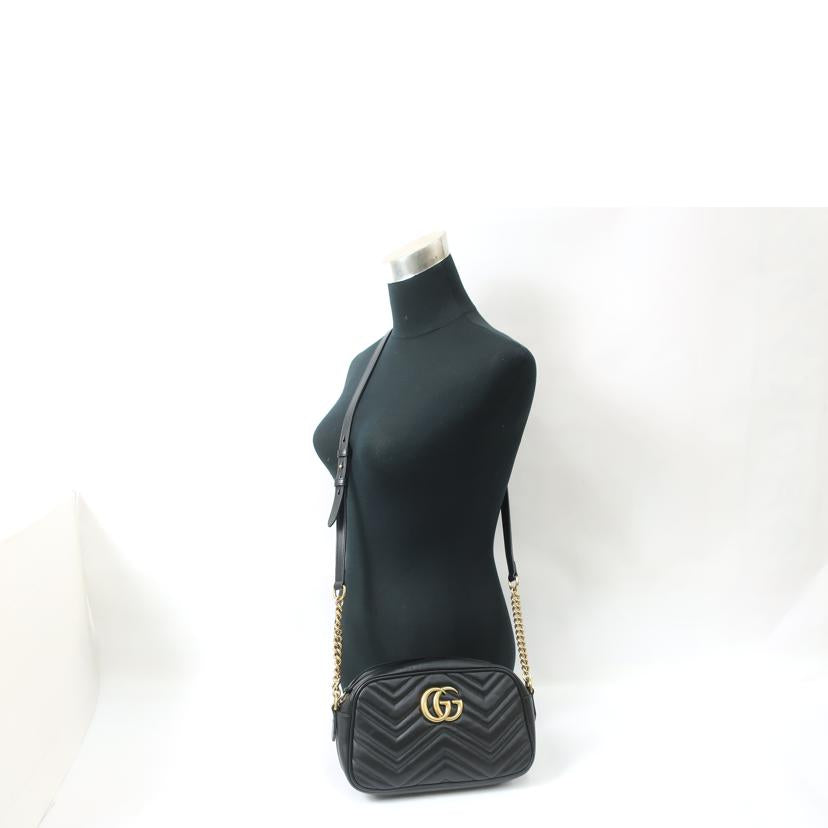 GUCCI グッチ/マーモントショルダーバッグ ブラック/447632//ABランク/65