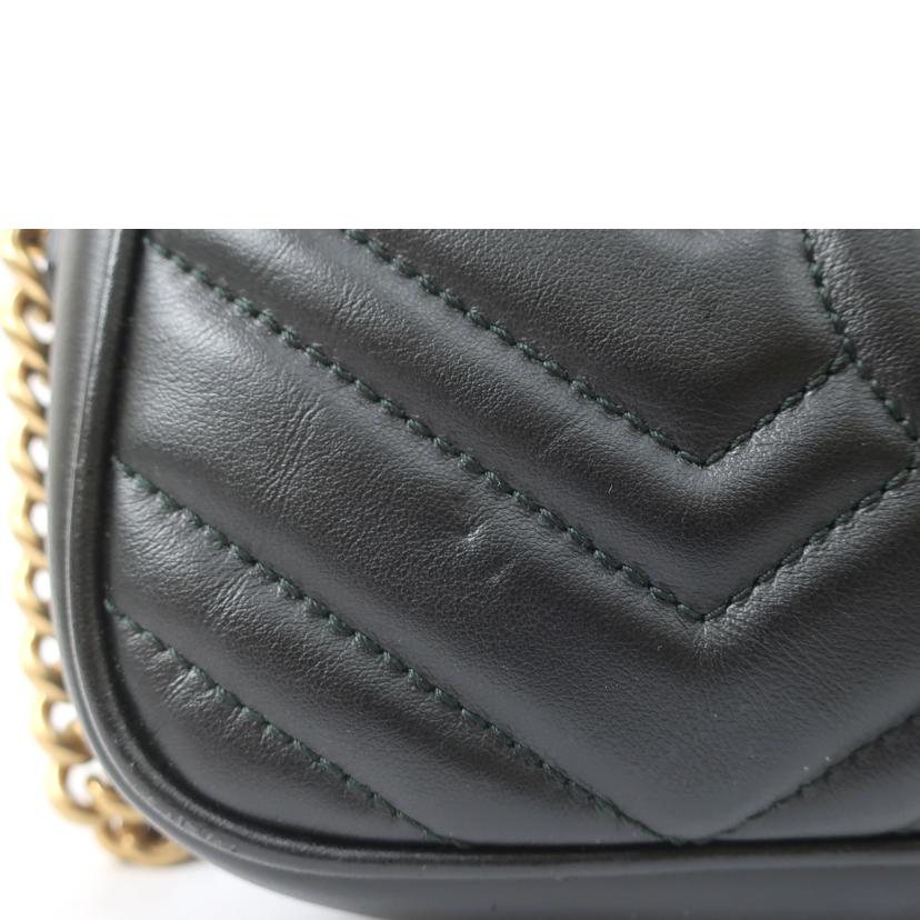 GUCCI グッチ/マーモントショルダーバッグ ブラック/447632//ABランク/65
