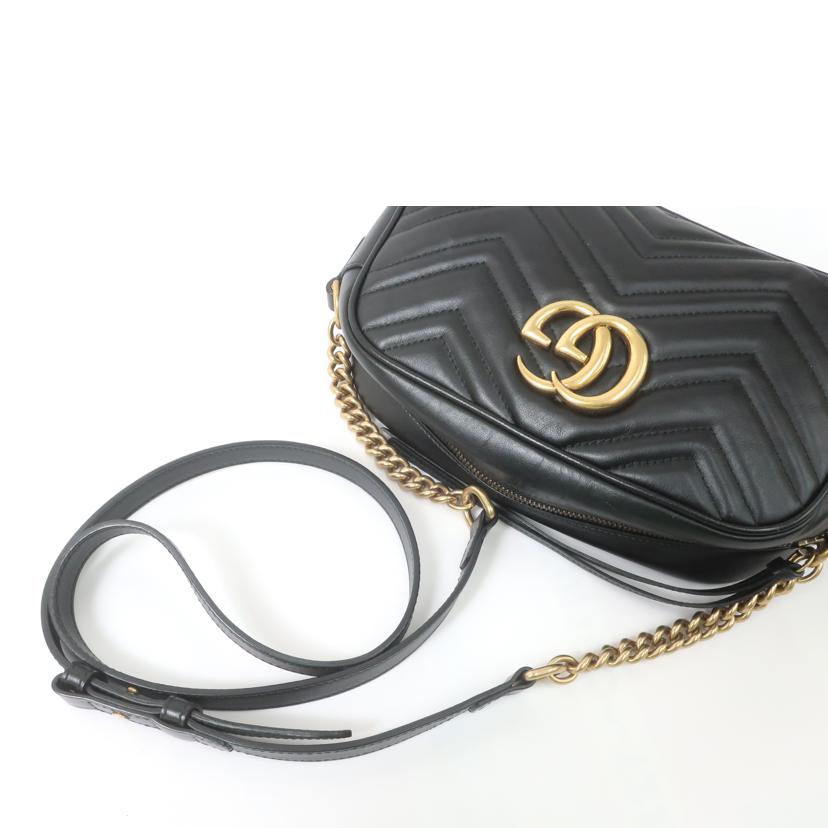 GUCCI グッチ/マーモントショルダーバッグ ブラック/447632//ABランク/65