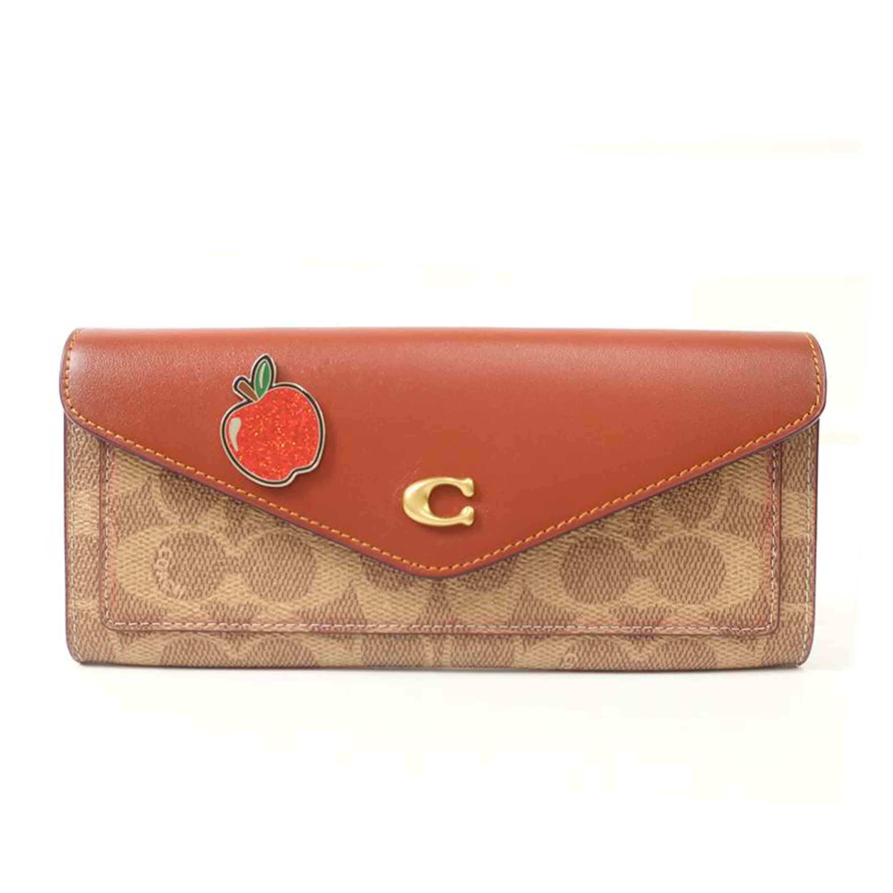 COACH コーチ/ウィン ソフト ウォレット カラーブロック シグネチャーキャンバス 長財布 リンゴ/C2327//ABランク/65
