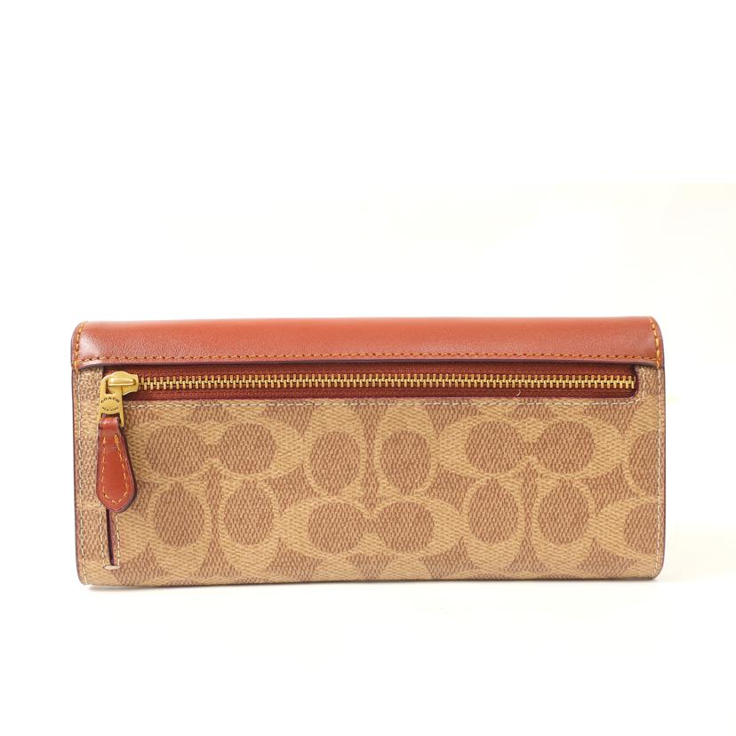 COACH コーチ/ウィン ソフト ウォレット カラーブロック シグネチャーキャンバス 長財布 リンゴ/C2327//ABランク/65