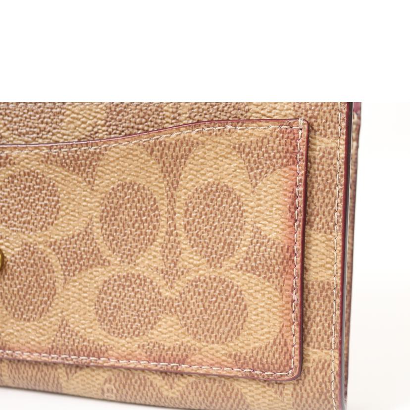 COACH コーチ/ウィン ソフト ウォレット カラーブロック シグネチャーキャンバス 長財布 リンゴ/C2327//ABランク/65