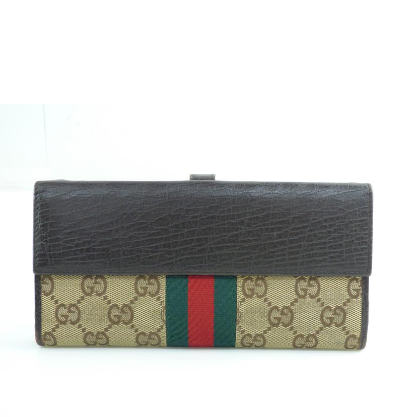 GUCCI グッチ/GGキャンバスレザー長財布/05479 //206*/Bランク/64