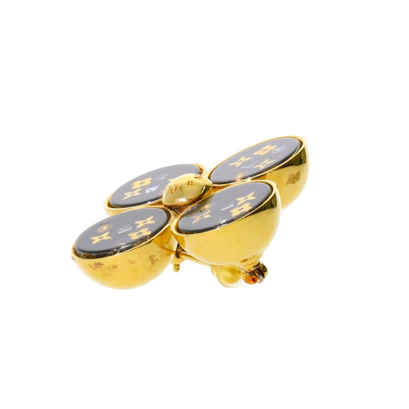 LV ルイヴィトン/LV/ブローチ/ゴールド金具×黒/M65280//GP0***/ABランク/75