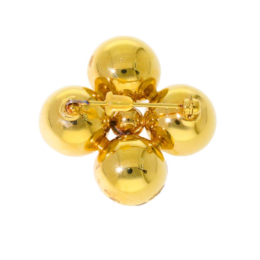 LV ルイヴィトン/LV/ブローチ/ゴールド金具×黒/M65280//GP0***/ABランク/75