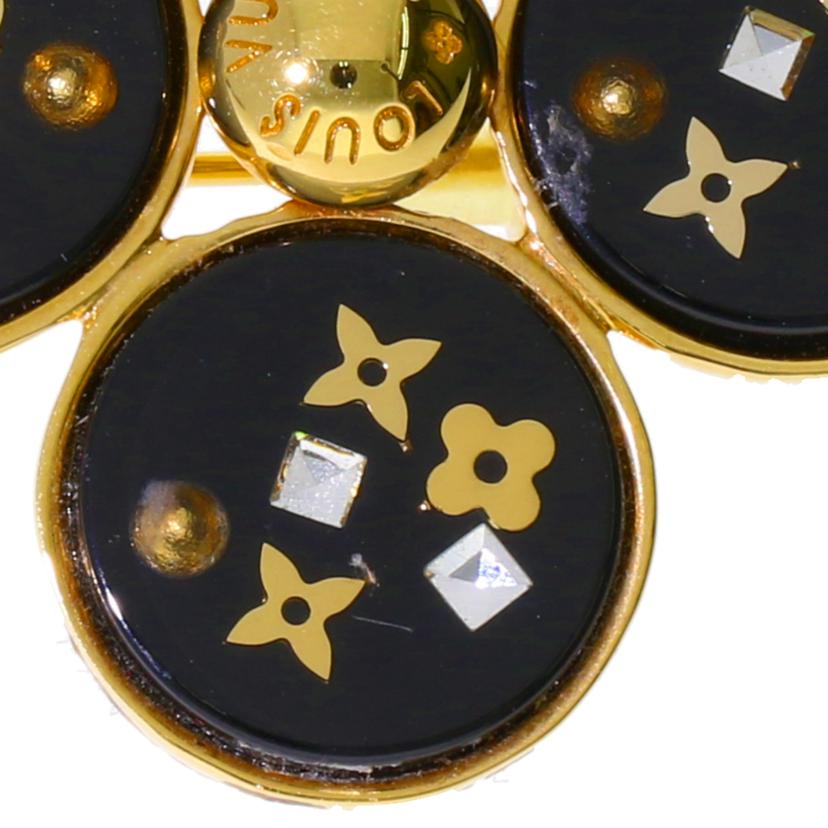 LV ルイヴィトン/LV/ブローチ/ゴールド金具×黒/M65280//GP0***/ABランク/75