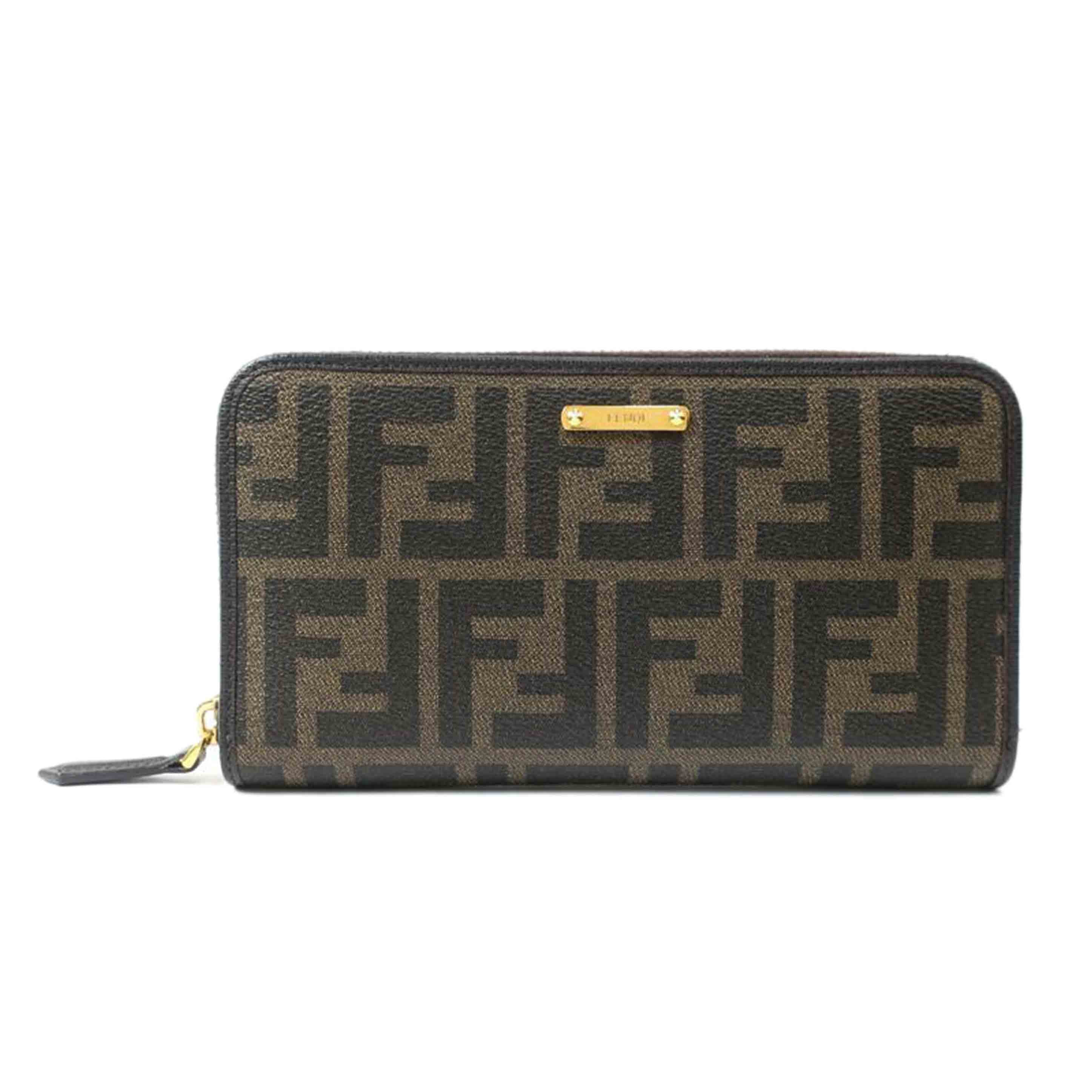 FENDI フェンディ/ズッカ柄 ラウンドファスナー長財布//018*****/Bランク/65