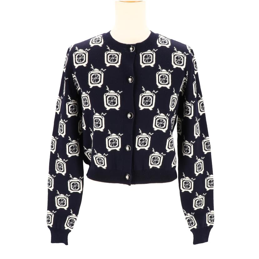 MIU MIU ミュウミュウ/MIU MIU 時計総柄カーディガン//Aランク/82