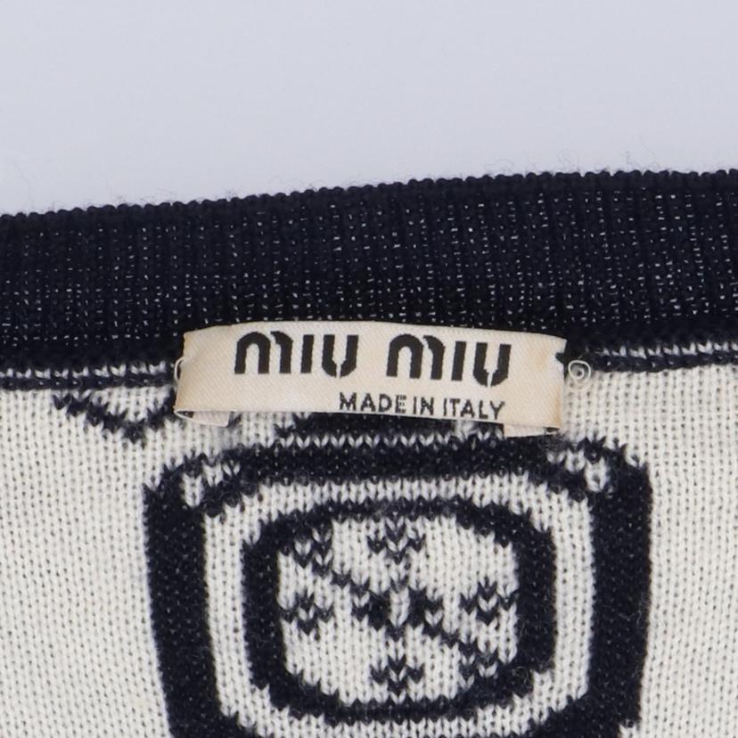 MIU MIU ミュウミュウ/MIU MIU 時計総柄カーディガン//Aランク/82