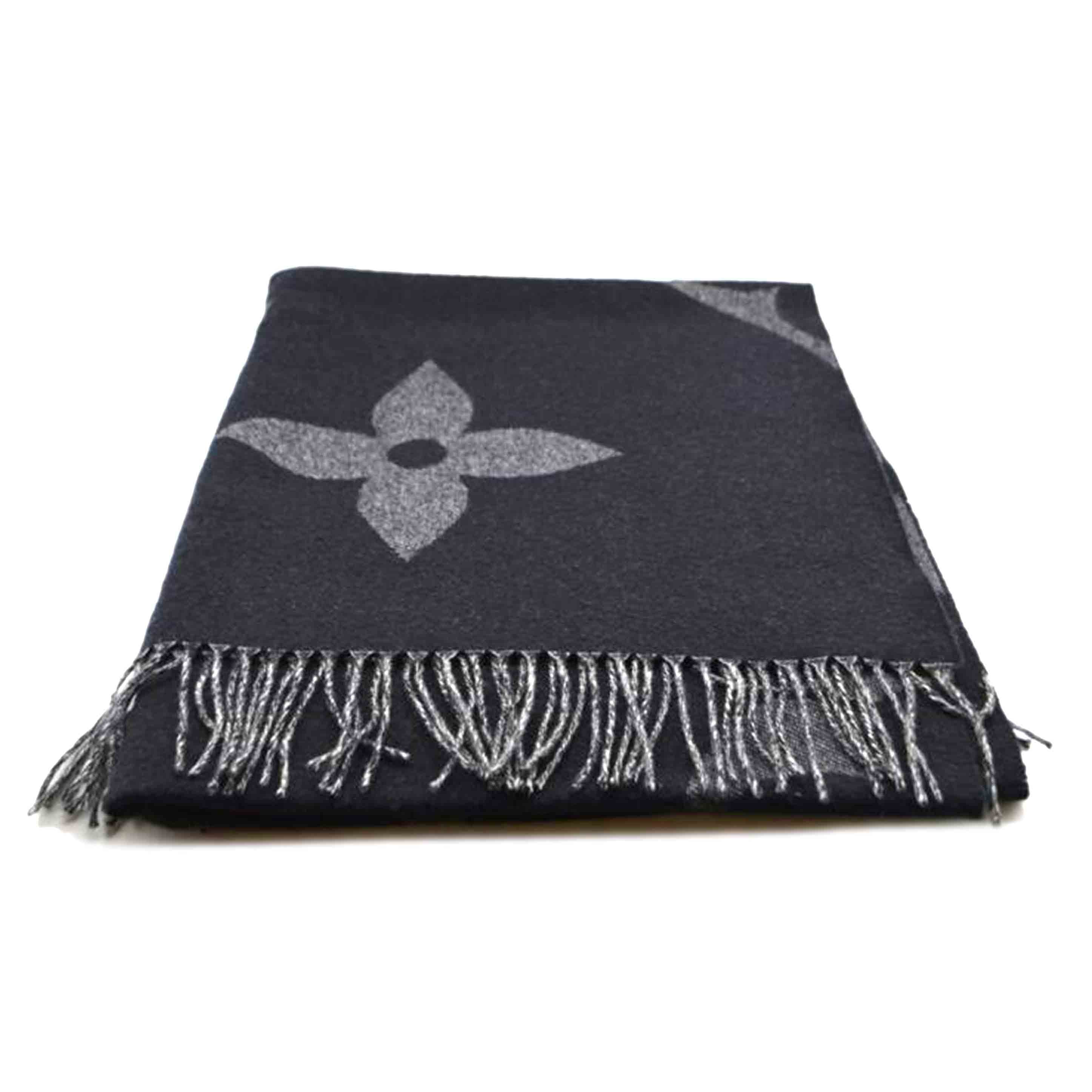 LV ルイヴィトン/マフラー・モノグラムジャイアント/ネイビー/M77950//FF3***/Aランク/89