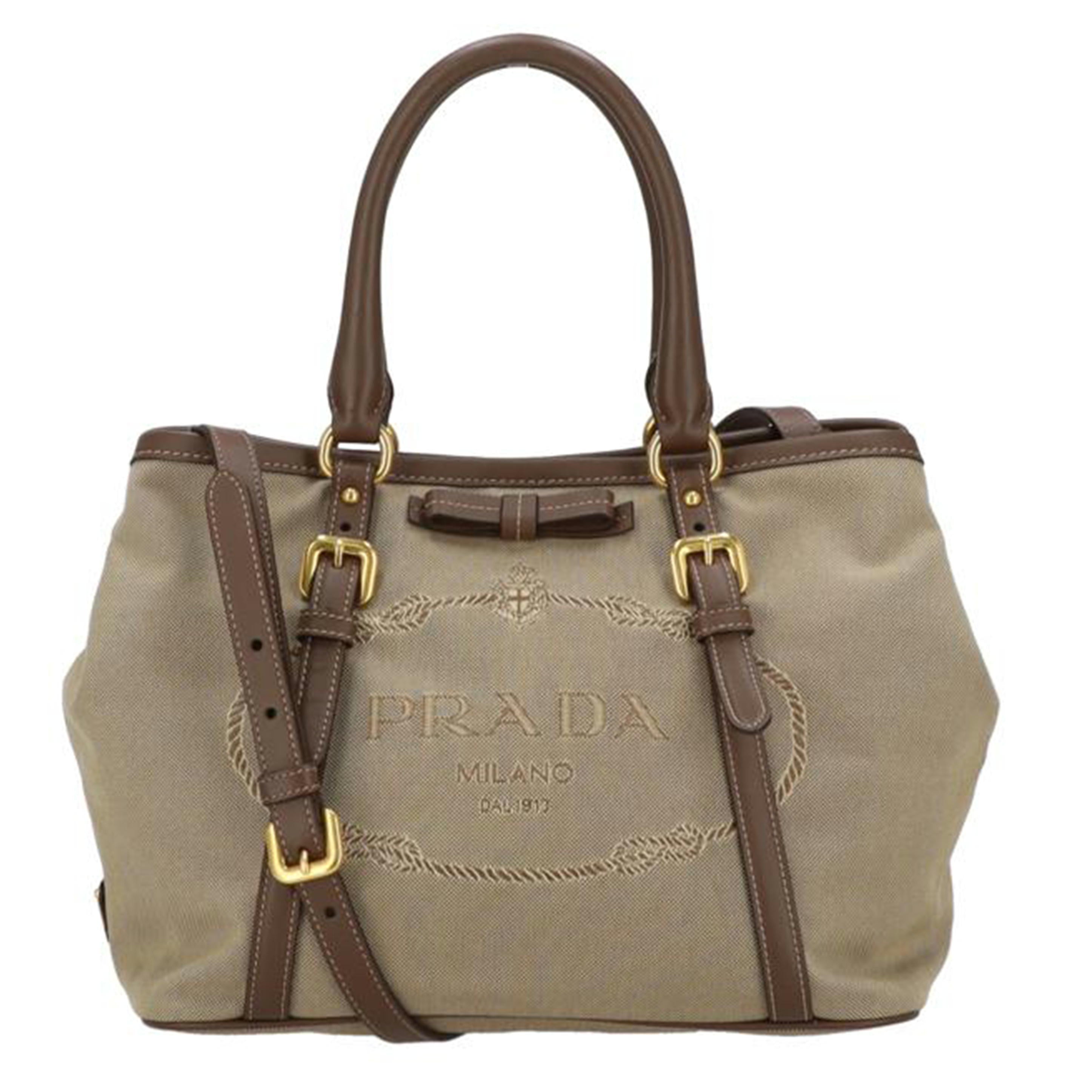 PRADA プラダ/トライアングルロゴ/ジャガード2WAYトート/BN1841// ***************************************************************************/Aランク/91