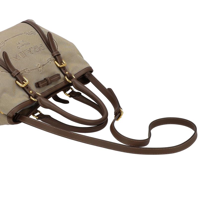 PRADA プラダ/トライアングルロゴ/ジャガード2WAYトート/BN1841// ***************************************************************************/Aランク/91