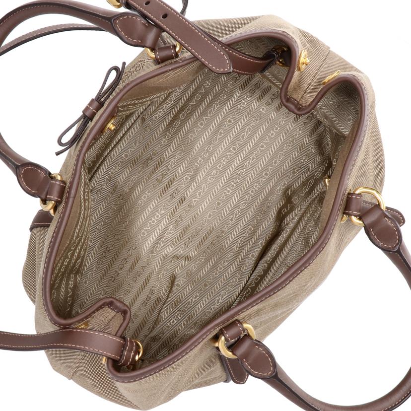 PRADA プラダ/トライアングルロゴ/ジャガード2WAYトート/BN1841// ***************************************************************************/Aランク/91