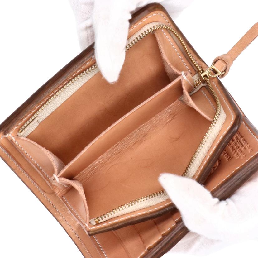 gaea2096 ガイア2096/ヌメ革2つ折り手縫いミドルウォレット//Bランク/05