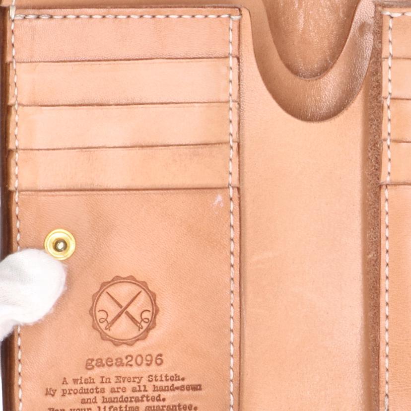 gaea2096 ガイア2096/ヌメ革2つ折り手縫いミドルウォレット//Bランク/05