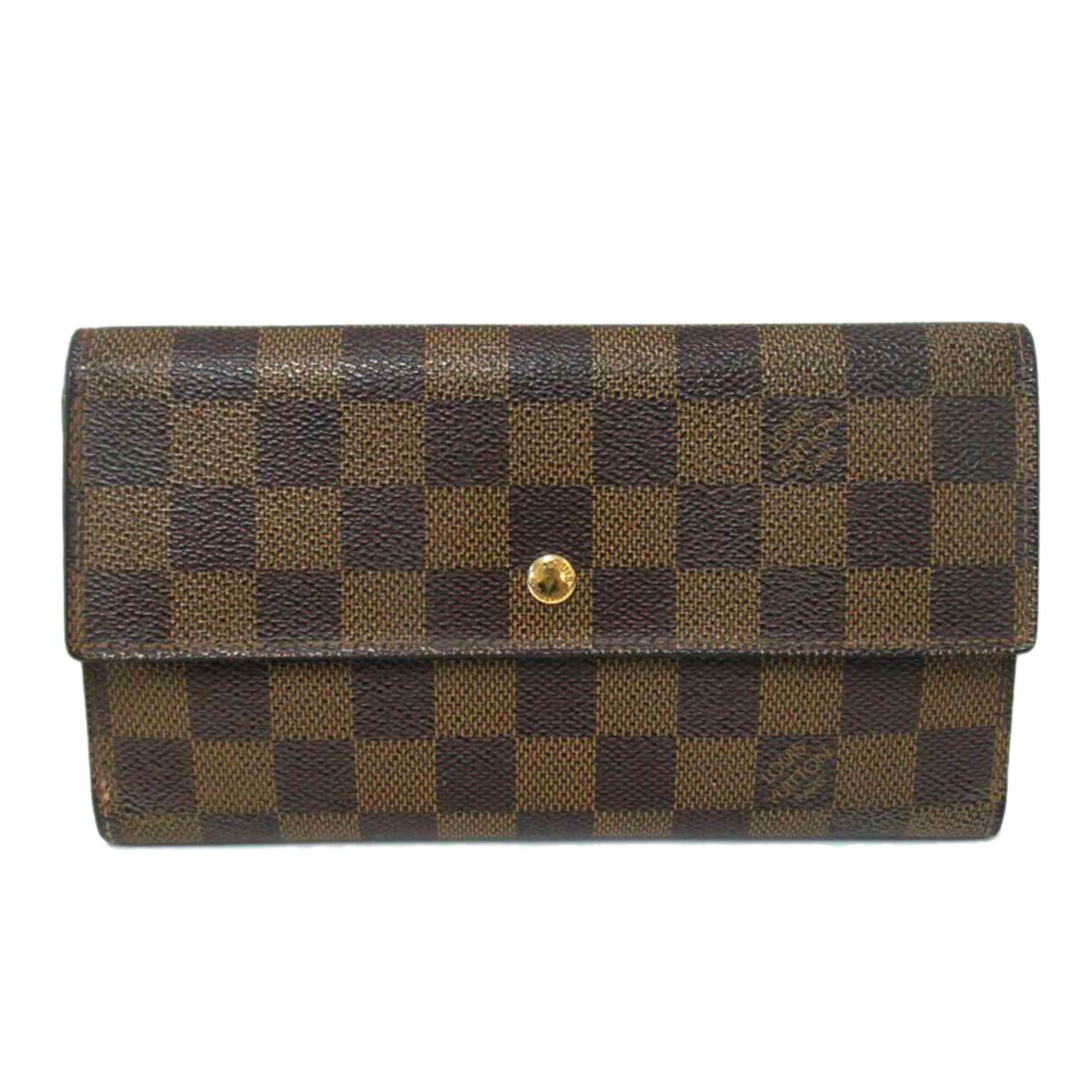 LV/ポルトフォイユ・インターナショナル/ダミエ・エベヌ/N61217//TH1***/ABランク/63