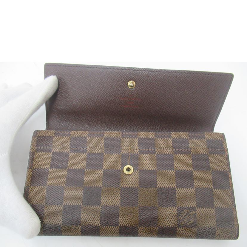 LV/ポルトフォイユ・インターナショナル/ダミエ・エベヌ/N61217//TH1***/ABランク/63