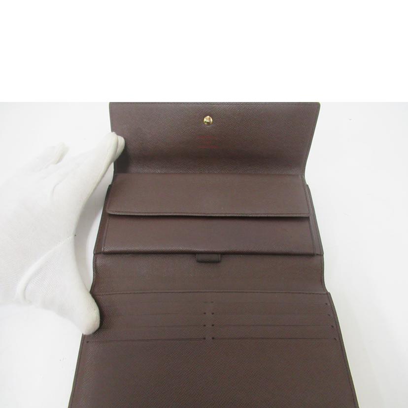 LV/ポルトフォイユ・インターナショナル/ダミエ・エベヌ/N61217//TH1***/ABランク/63