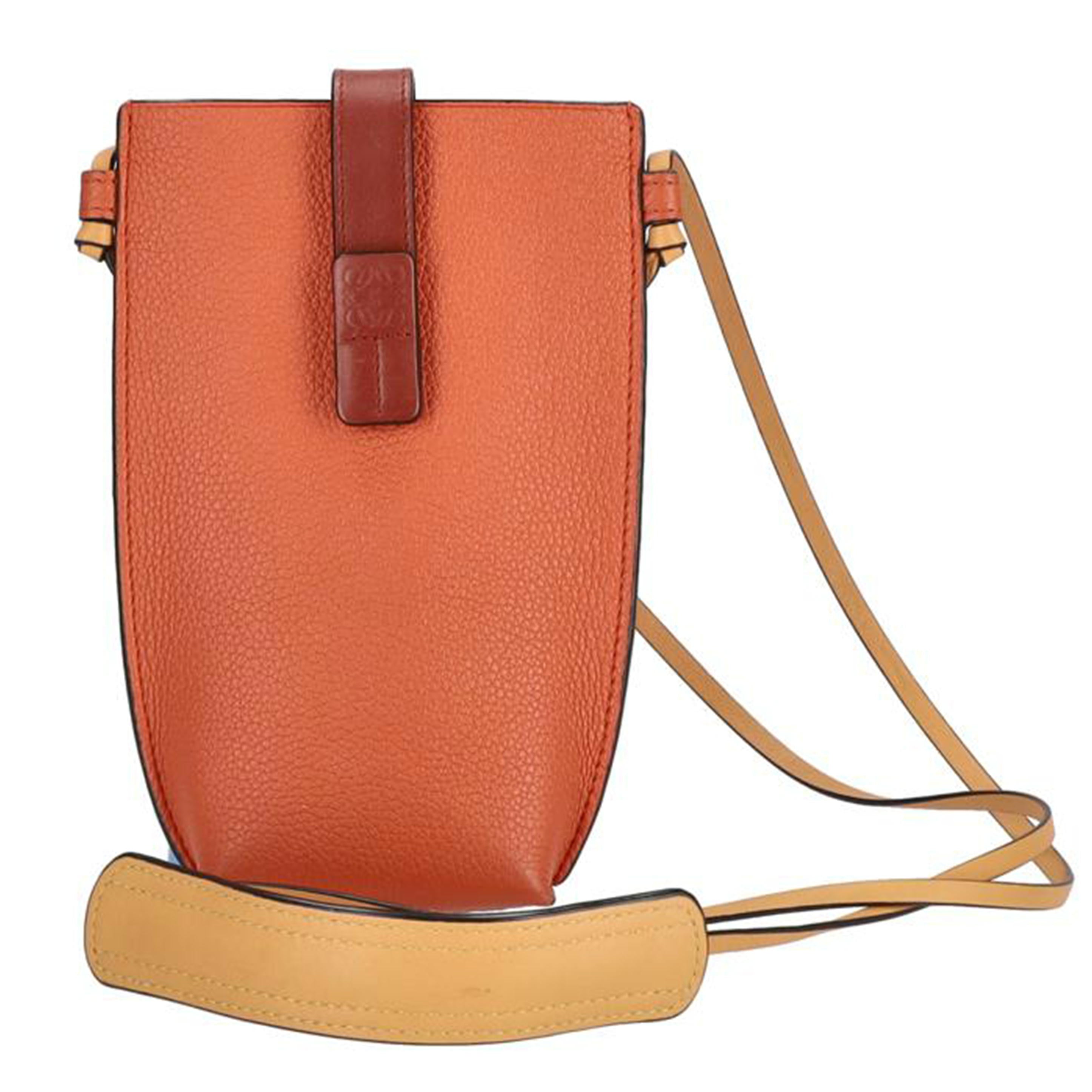 LOEWE ロエベ/アナグラムポケットショルダー/ブラウン×オレンジ//652***/Aランク/75