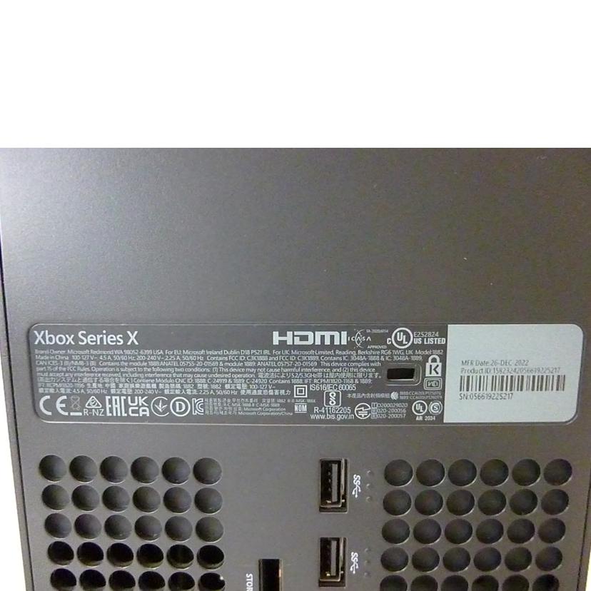 Microsoft マイクロソフト/XBOX SeriesX1TB/1882//056619225217/Bランク/88