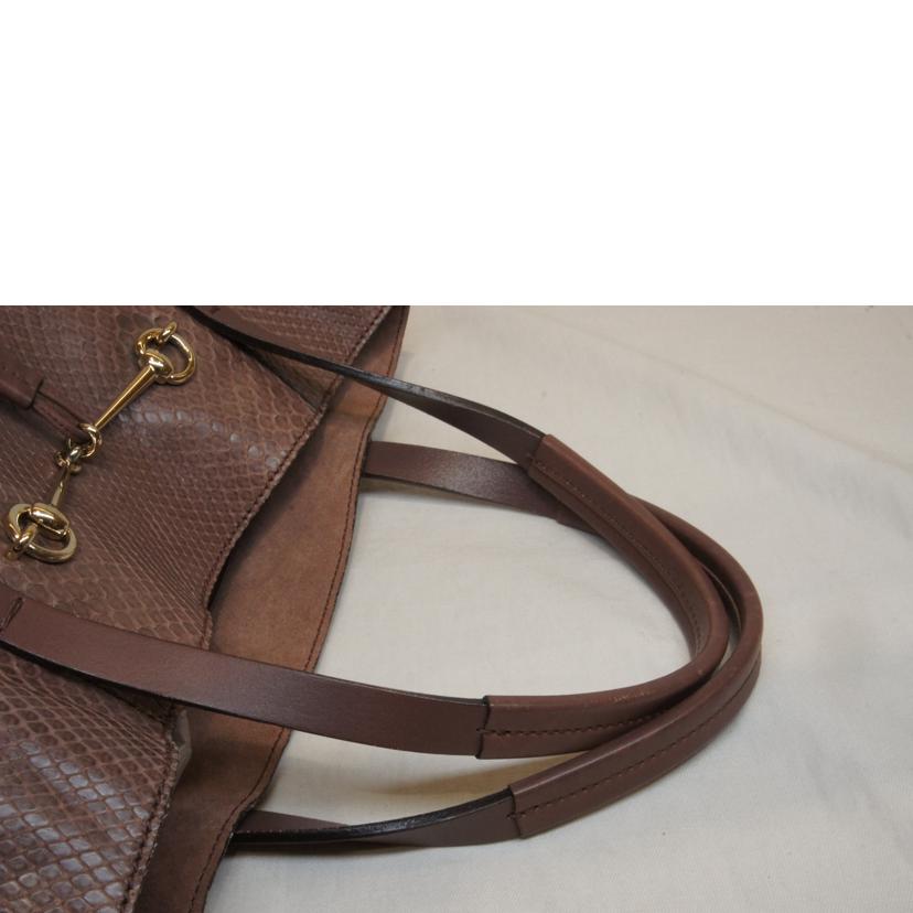 GUCCI グッチ/パイソンホースビットトートバッグ/.タッセル/297006//204***/ABランク/92